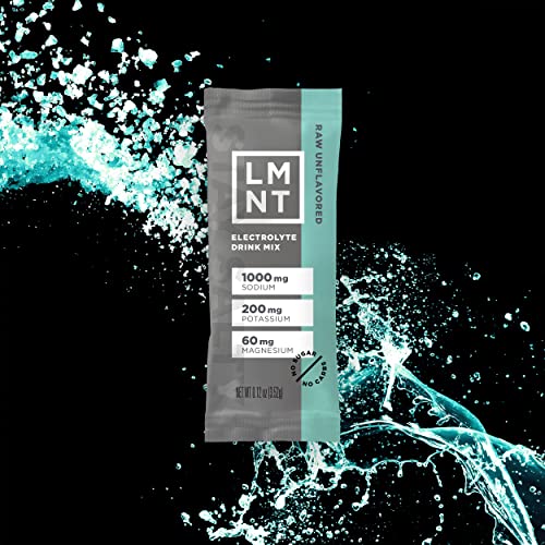 LMNT Zero-Sugar Electrolytes Raw Unflavored Salt 30 Sticks