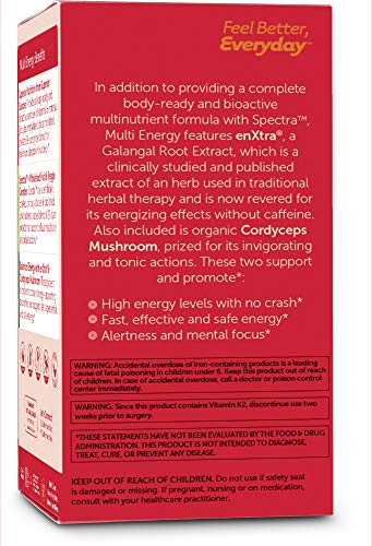 Zahler Multivitamin Energy, Daily Multivitamin +Energy Boosting Support, Multivitamin for Women and Men with Iron, Certified Kosher, 60 Capsules