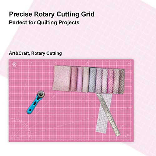 KC GLOBAL A1 (36"x24") Self-Healing Cutting Mat (Pink) - Sturdy, Reversible, Eco-Friendly, Non-Slip. Premium Desk Mat for Crafters, Quilters, and Hobbyist