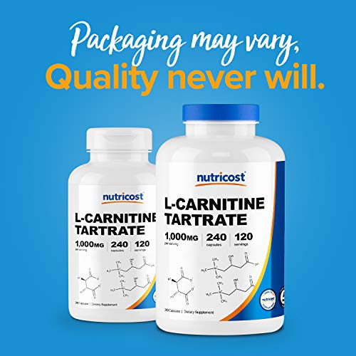 Nutricost L-Carnitine Tartrate 240 Caps 500mg Per Capsule