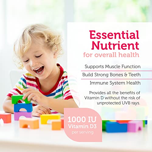 Zahler Junior D3 Vitamins 1000 IU - Chewable Vitamin D3 for Kids - Vitamin D for Kids to Support Bone, Teeth & Immune Health - Kosher Kids Vitamin D3 Orange Flavor - D3 Vitamins for Kids (250 Count)