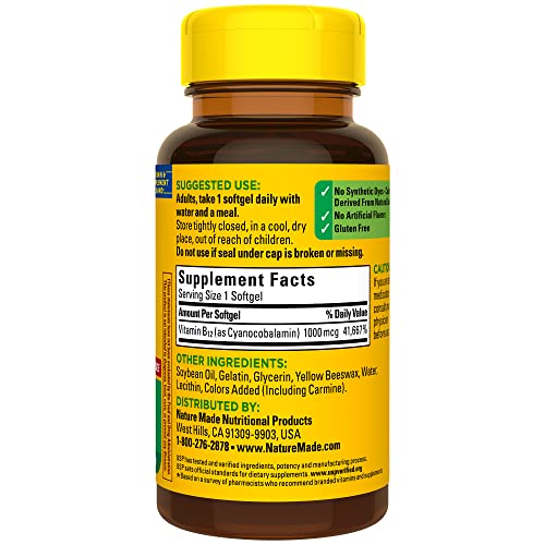 Nature Made Vitamin B12 1000 mcg 150 Softgels