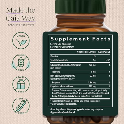 Gaia Herbs Adrenal Health Daily Support 60 Count