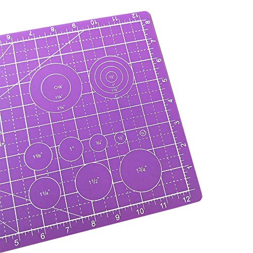 KC GLOBAL A4 (13"x9") Professional Grade Self-Healing Cutting Mat (Purple) - Odor-Free, Double-Sided, Eco-Friendly, Non-Slip, Premium Desk mat for DIY, Crafting, Model Building and Art Projects