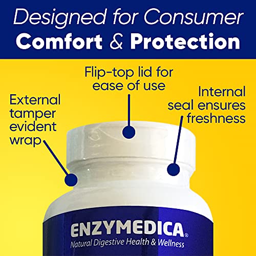 Enzymedica, Digest Basic + Probiotics, Gentle Enzymes for Digestive Health, Breaks Down Carbs, Fats and Proteins with Protease, Amylase and Lipase, 750 Million CFU, Vegetarian, 90 Capsules