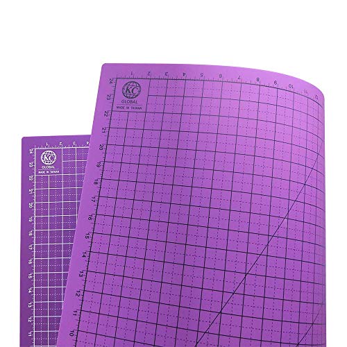 KC GLOBAL A1 (38"x26") Professional Grade Self-Healing Cutting Mat (Purple) - Odor-Free, Reversible, Eco-Friendly, Durable Bright Surface. Premium Desk Mat for Crafters, Quilters, and Hobbyist