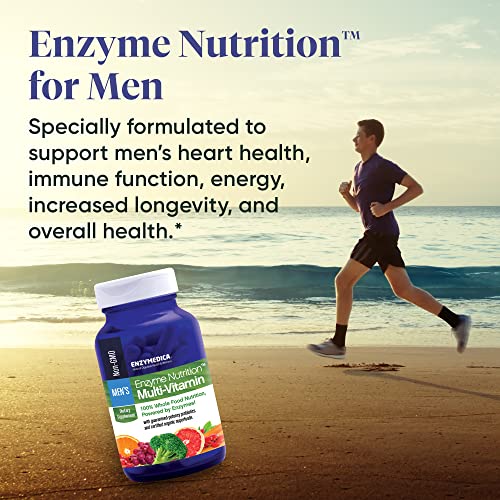 Enzymedica, Enzyme Nutrition Men's Multivitamin, Supports Immune and Heart Health, 60 Capsules