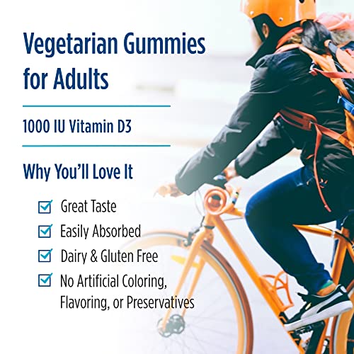 Nordic Naturals Zero Sugar Vitamin D3 Gummies, Wild Berry - 1000 IU Vitamin D3-60 Gummies - Great Taste - Healthy Bones, Mood & Immune System Function - Non-GMO - 60 Servings