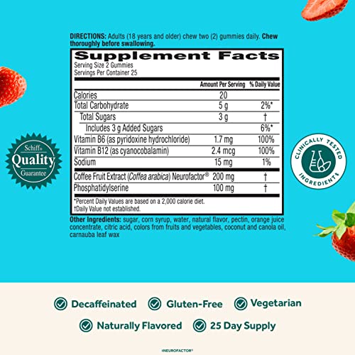 NEURIVA Plus Brain Supplement 50ct Strawberry Gummies