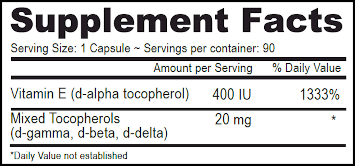 Deva Nutrition LLC Vitamin E 400 IU-Mixed Tocoph. 90 vcaps