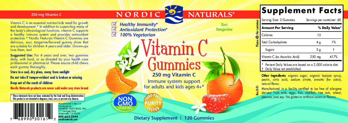 Nordic Naturals Vitamin C Gummies 250mg