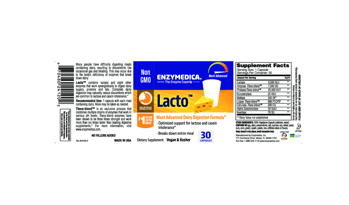 Enzymedica Lacto 30 vegcaps