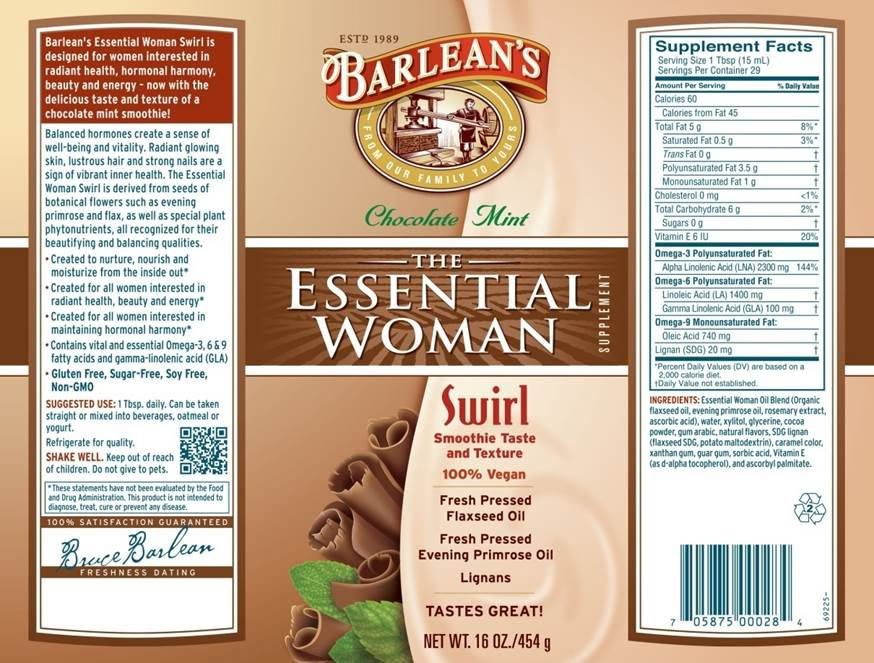 Barlean's Organic Oils Essential Woman Chocolate Mint 16 oz