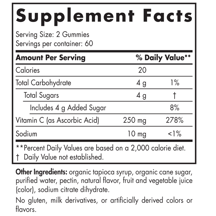 Nordic Naturals Vitamin C Gummies 250mg