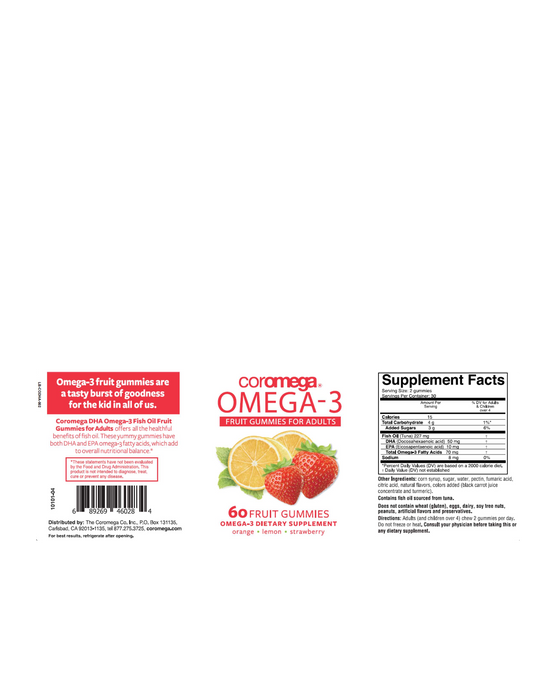 Coromega Omega3 for Adults 60 gummies