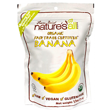 Nature's All Organic Freeze Dried Banana 2.5 oz