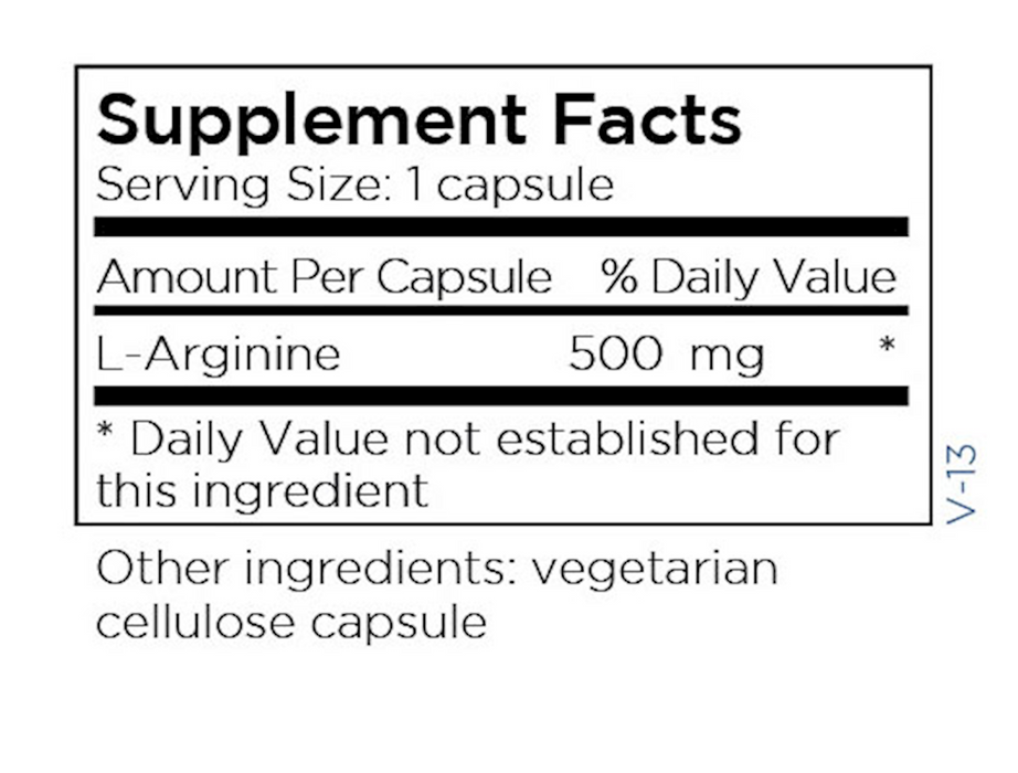 Metabolic Maintenance L-Arginine 500 mg 100 caps