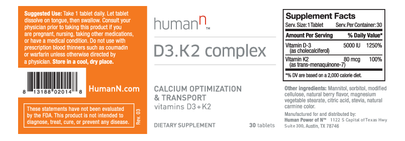 HumanN HumanN D3/K2 complex 30 tabs