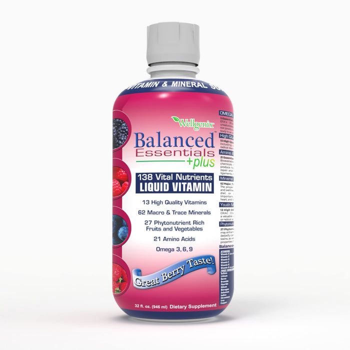 Wellgenix Balanced Essentials Liquid Nutritional Supplement, 32 Ounces - Very Berry