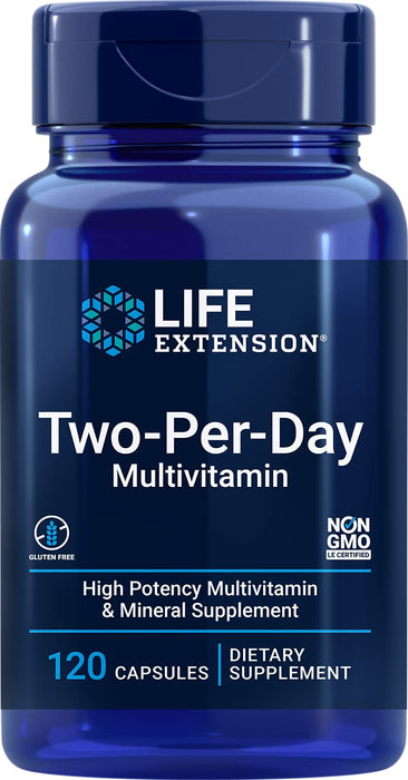 Life Extension Two-Per-Day Multi-Vitamin & Mineral 120 Capsules