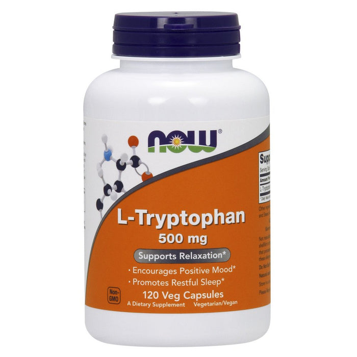 NOW Supplements, L-Tryptophan 500 mg, 120 Veg Capsules