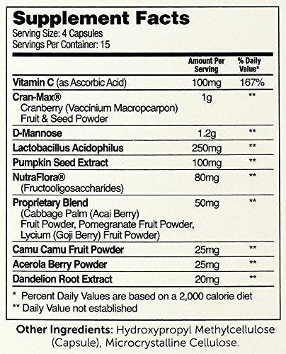 Zahlers UTI Revolution, Urinary Tract and Bladder Health, All Natural Cranberry Concentrate Pills Fortified with D-Mannose and Probiotics, Certified Kosher, 60 Caps