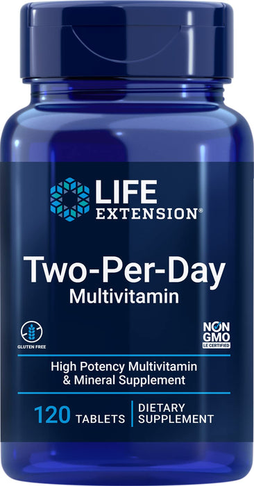 Life Extension Two Per Day Multi-vitamin & Mineral 120 Tablets