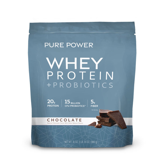 Dr. Mercola Pure Power Protein Powder + Probiotics Chocolate, 31oz (880g) 22 Servings