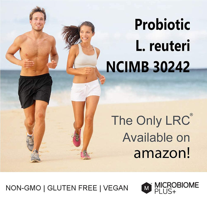 Microbiome Plus Gastrointestinal Probiotics L Reuteri NCIMB 30242 GI Digestive Supplements, Allergy Safe & Gluten Free for Men and Women (1 Month Supply)