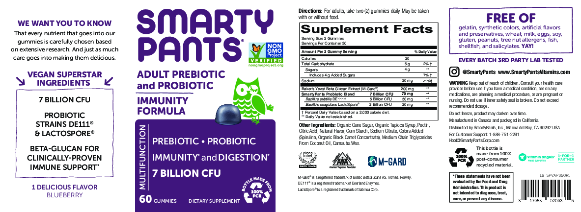 SmartyPants Vitamins Adult Probiotic 60 gummies