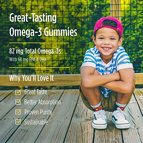 Nordic Naturals Nordic Omega-3 Gummies, Tangerine - 120 Gummies - 83 mg Total Omega-3s with EPA & DHA - Non-GMO - 60 Servings