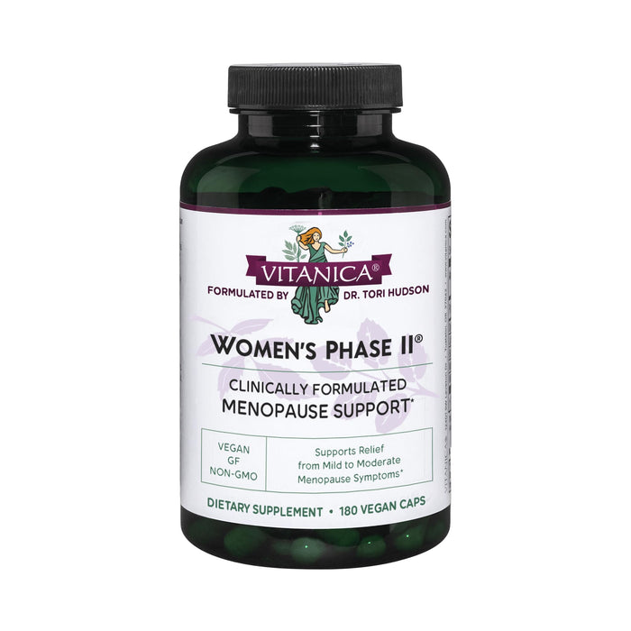 Vitanica Women's Phase II, Menopause Support, Vegan, 180 Capsules