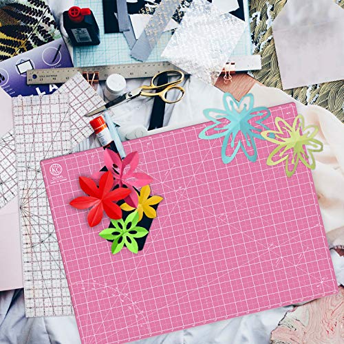 KC GLOBAL A2 (24"x18") Self-Healing Cutting Mat (Pink) - Sturdy, Reversible, Eco-Friendly, Non-Slip. Premium Desk Mat for Crafters, Quilters, and Hobbyist