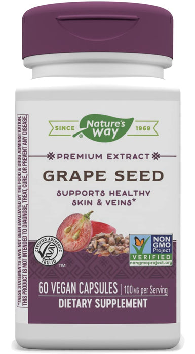 Nature's Way Grape Seed 100 mg per serving 60 Capsules