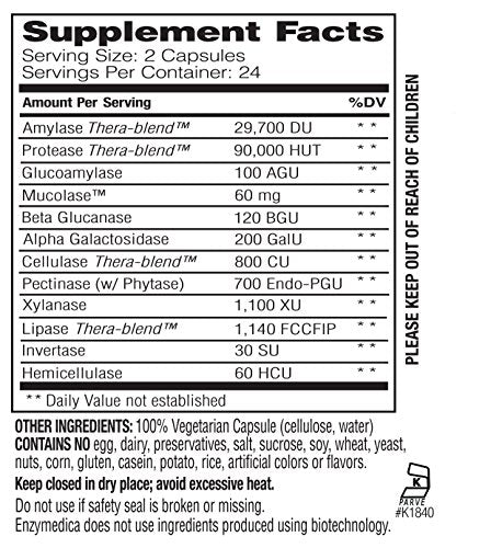 Enzymedica, MucoStop, Non-Drowsy Enzyme Support for Congestion Relief, 48 Capsules