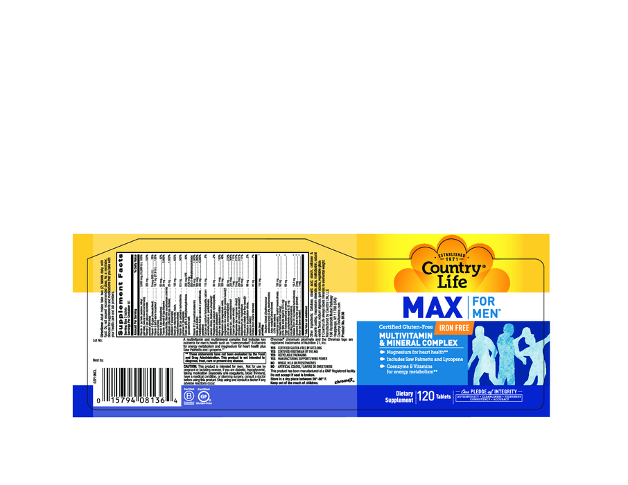Country Life Max For Men 120 tabs