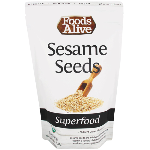 Foods Alive Organic Natural Sesame Seeds 12 serv