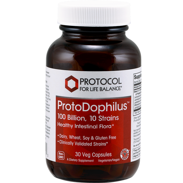 Protocol For Life Balance ProtoDophilus 10 100 Billion 30 vegcaps