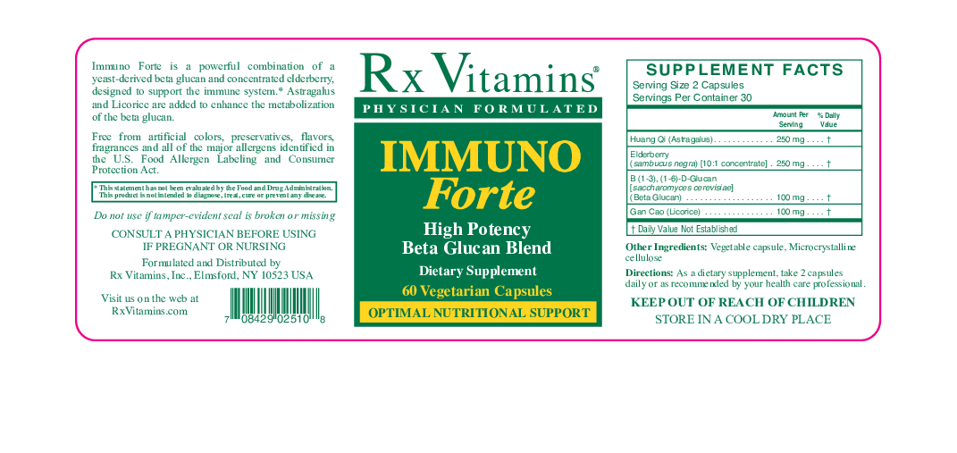 Rx Vitamins Immuno Forte 60 vegcaps Hebron Nutrition