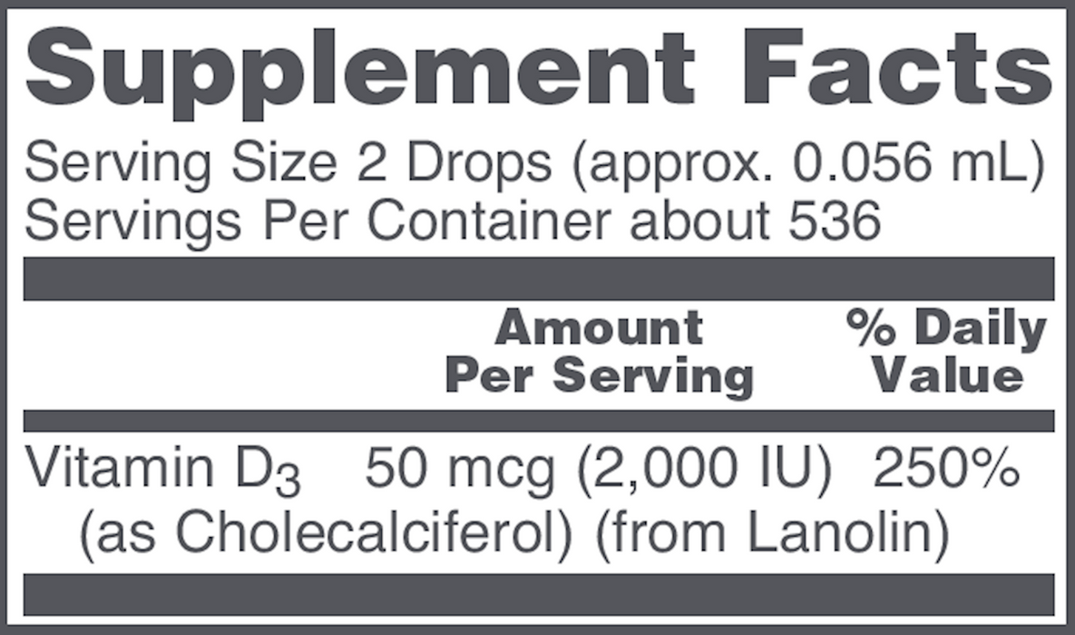 Protocol For Life Balance Liquid Vitamin D-3 2,000 IU 1 oz