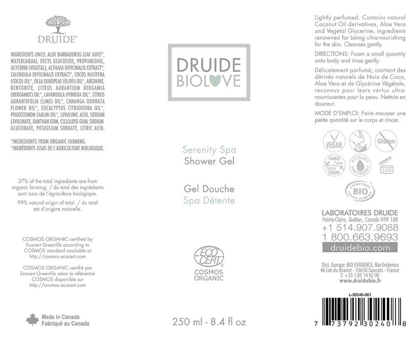 Druide Pur & Pure Shower Gel 11.8 fl oz