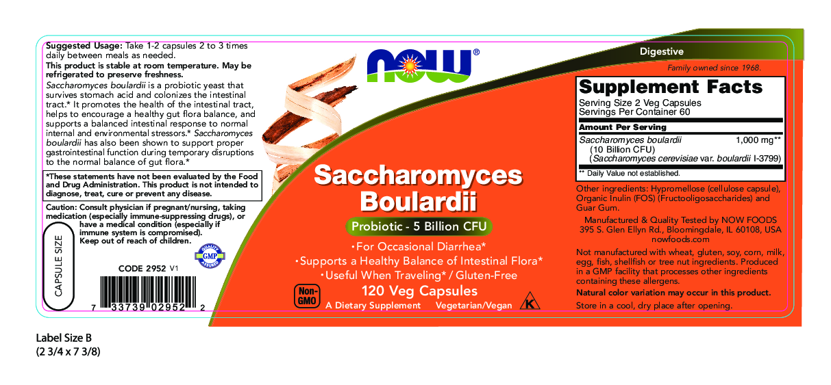 NOW Saccharomyces Boulardii 120 vegcaps