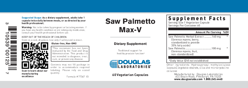 Douglas Laboratories® Saw Palmetto Max-V 60 caps