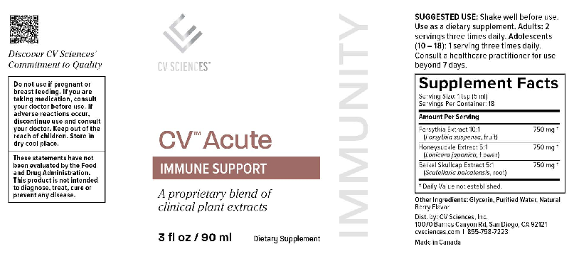 CV Sciences CV Острая поддержка иммунитета 3 жидких унции
