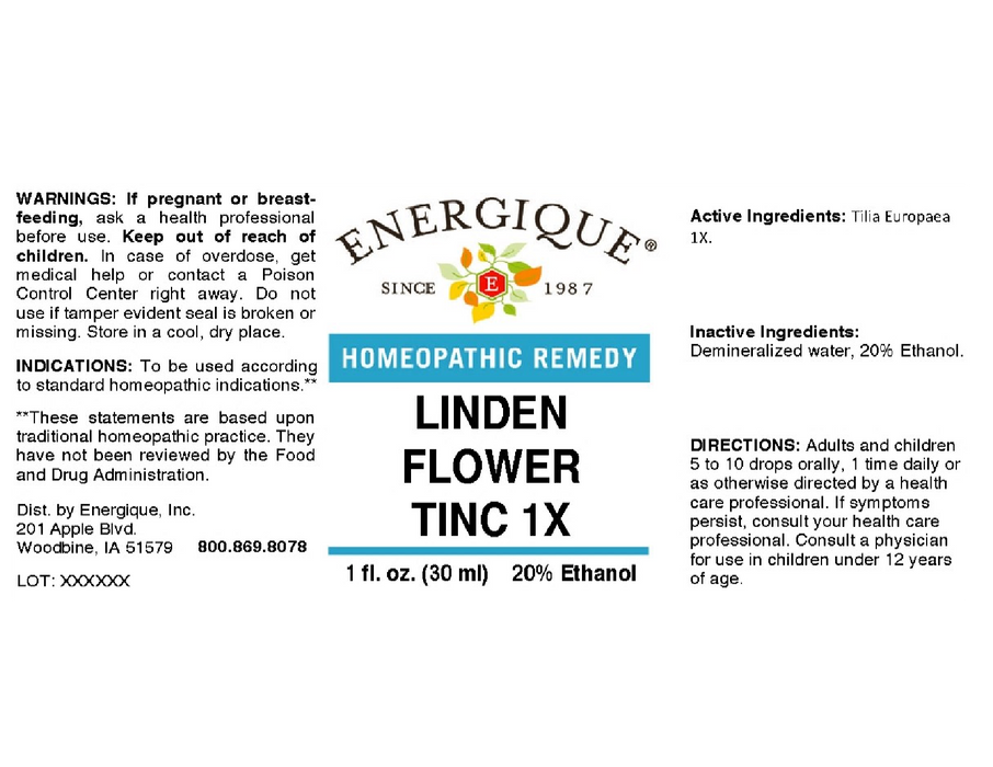 Energique Linden Flower Tincture 1X 1 fl oz