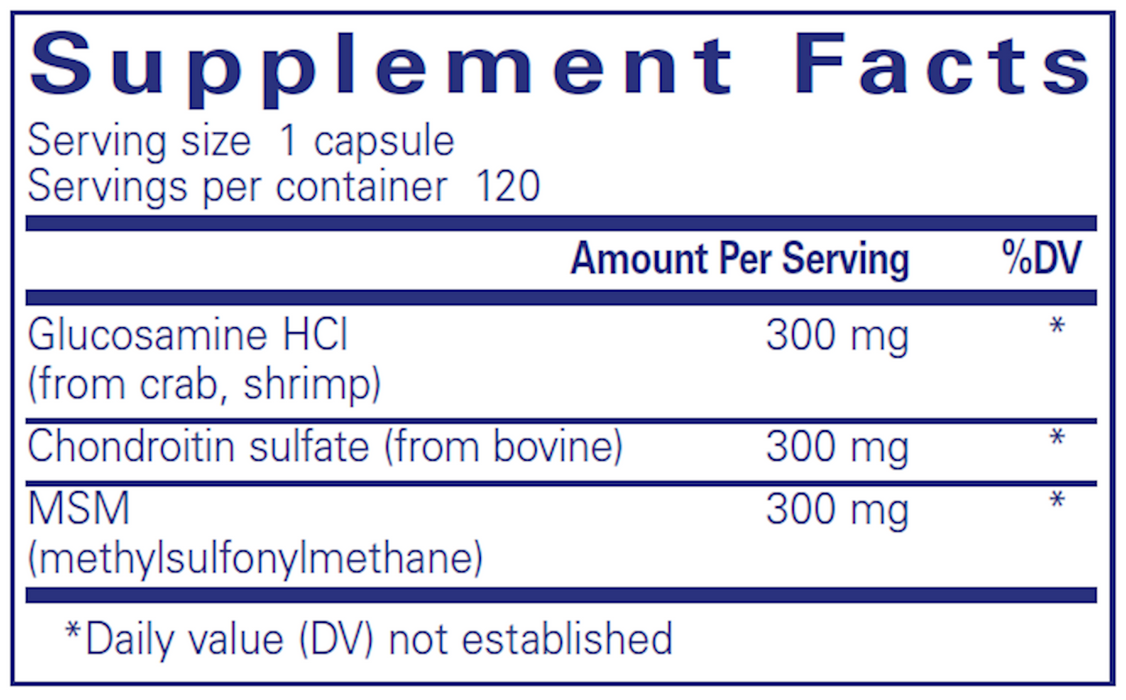 Pure Encapsulations Glucosamine Chondroitin w MSM