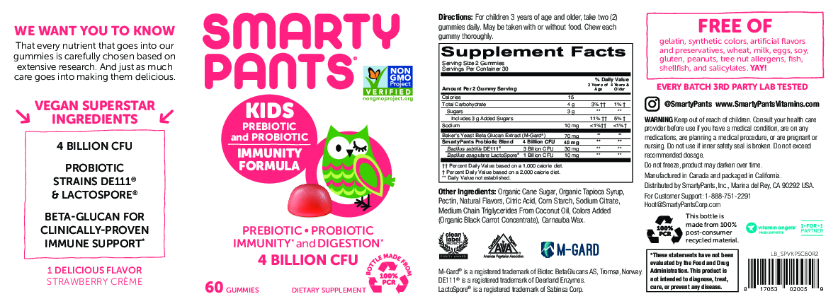 SmartyPants Vitamins Kids Probiotic  60 gummies