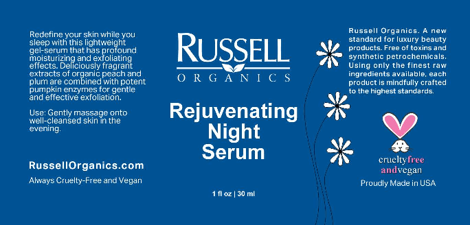 Russell Organics Rejuvenating Night Serum 1 fl oz