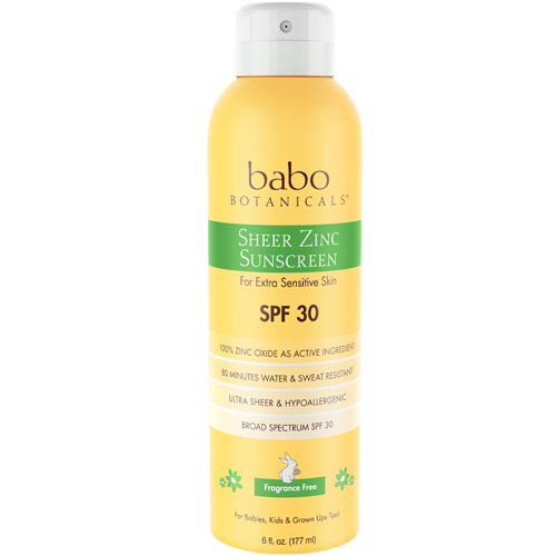 Babo Botanicals Sheer Zinc Sunscreen SPF 30 6 fl oz