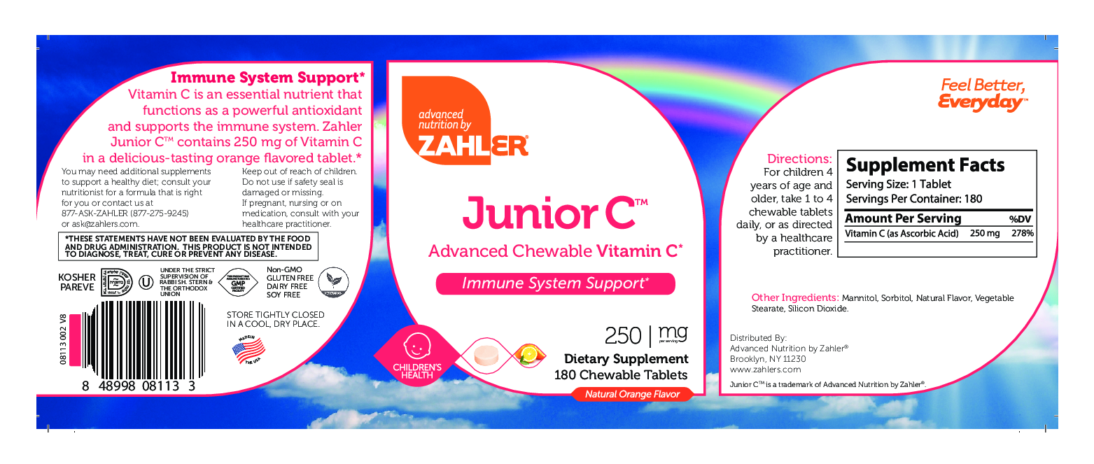 Advanced Nutrition by Zahler JuniorC Chewable 180 tabs
